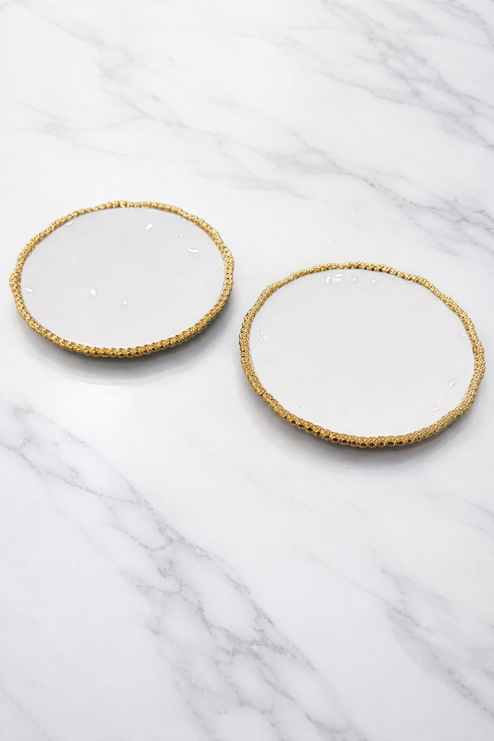 Golden Pearl Dessert Plate