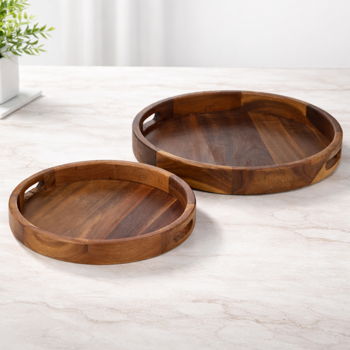 Amira Acacia Tray Set