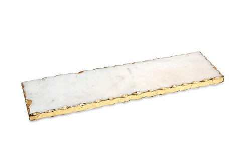 Marble gold edge tray