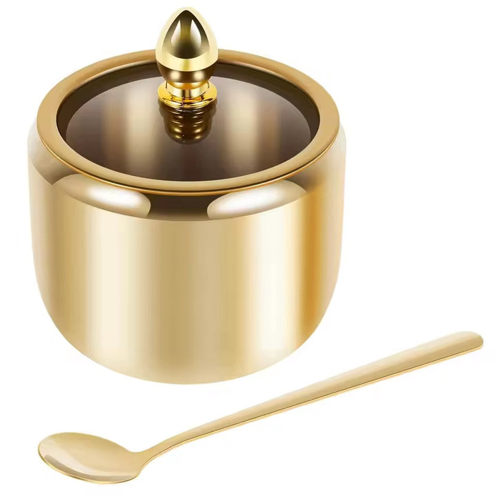 Gold Stainless Steel Sugar Pot