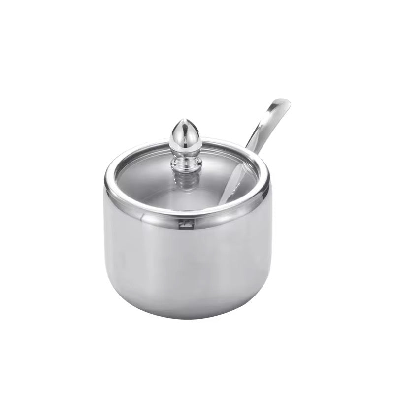 Silver Stainless Steel Sugar Pot