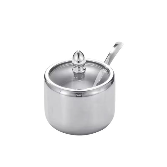 Silver Stainless Steel Sugar Pot