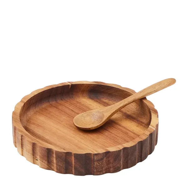 Nara Wooden Spice Dish & Spoon