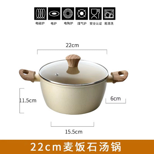 Nonstick 3 piece cooking pot set
