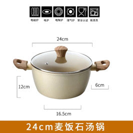 Nonstick 3 piece cooking pot set