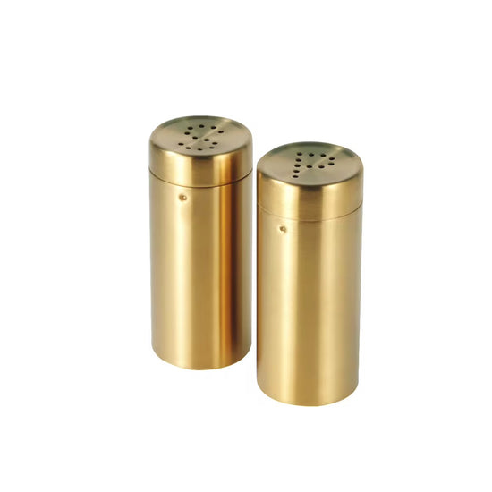 Gold salt and pepper shakers