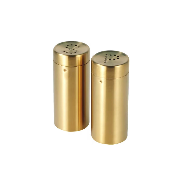 Gold salt and pepper shakers