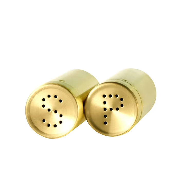 Gold salt and pepper shakers