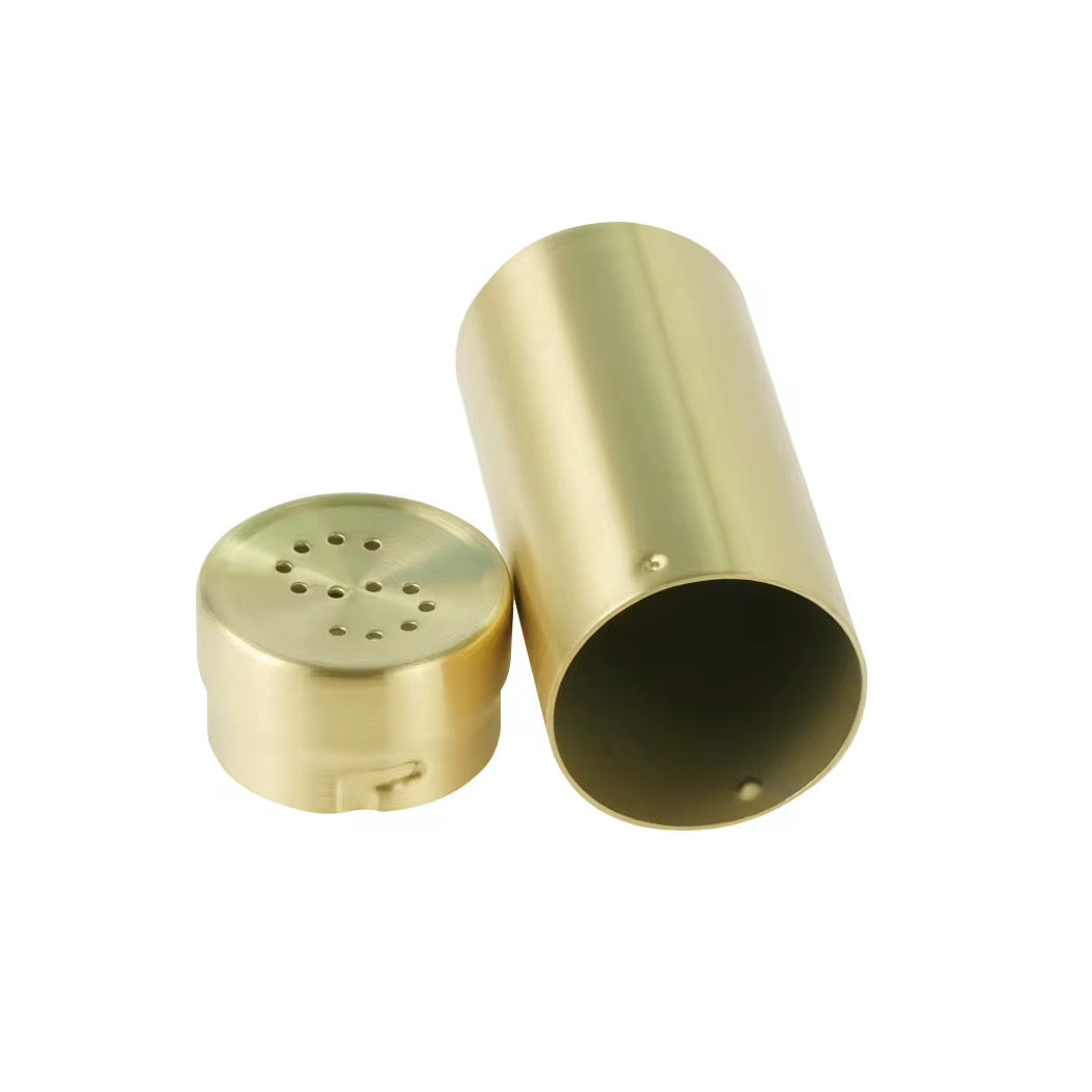 Gold salt and pepper shakers