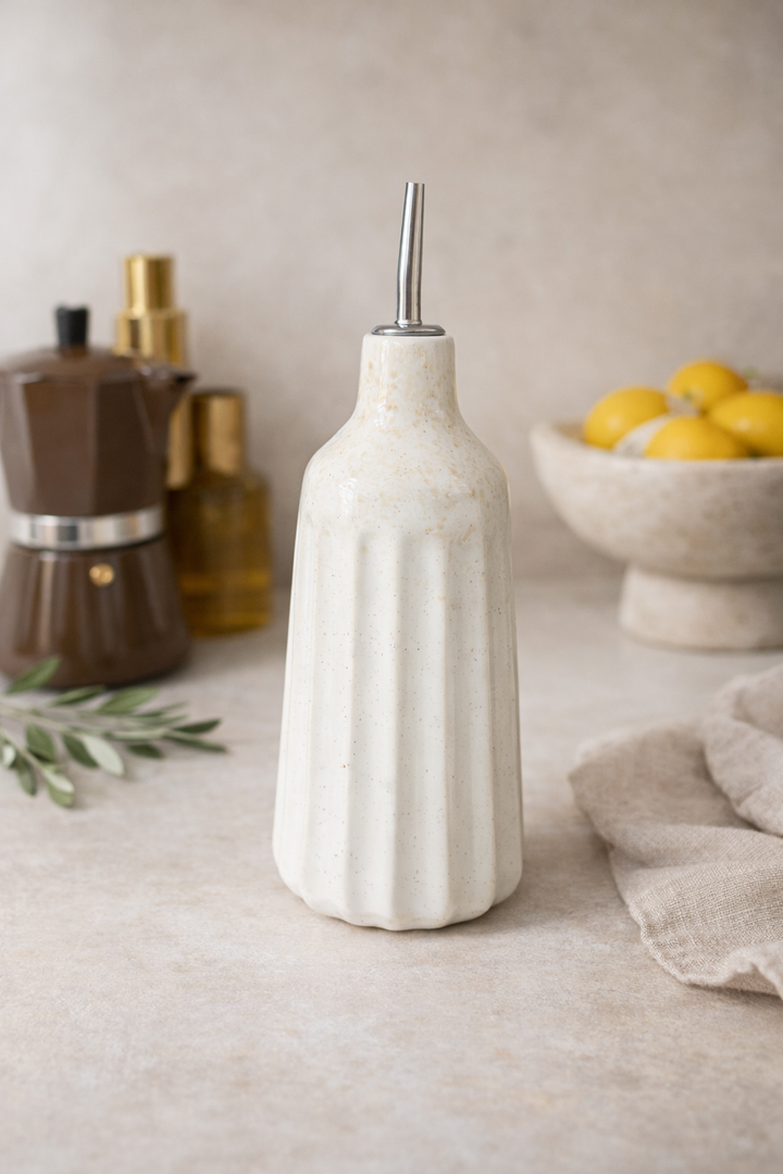 Ivory Fluted Oil Dispenser