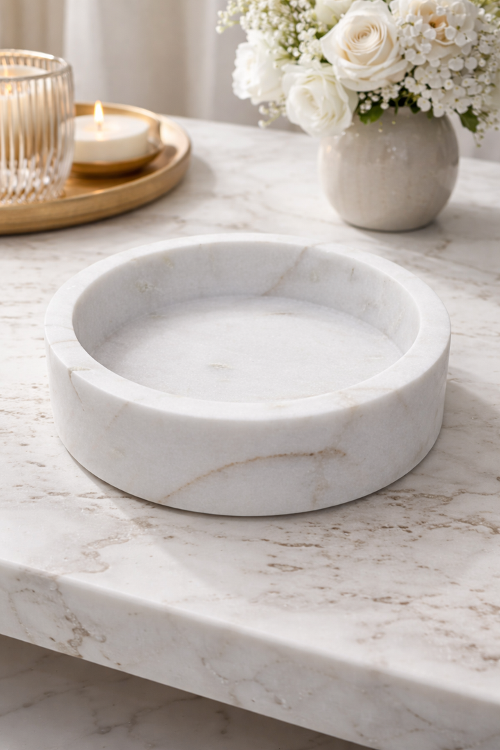 Ivory Marble Luxe Dish