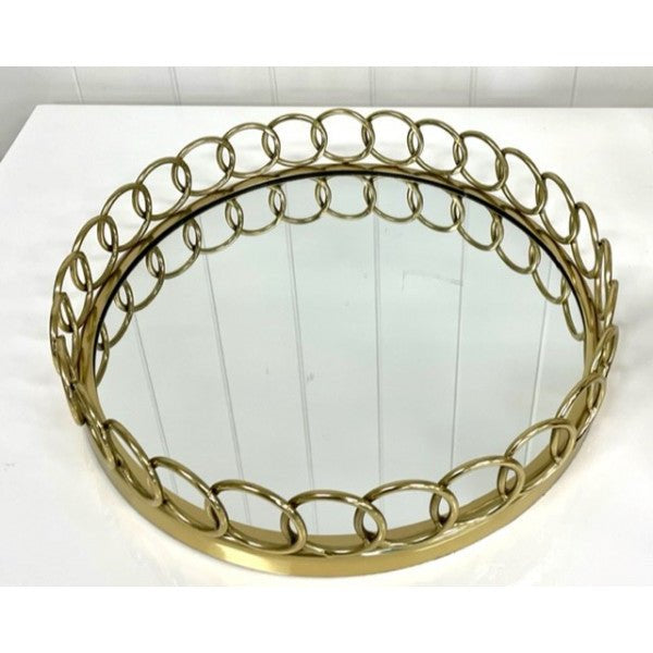 Gold loop mirror tray