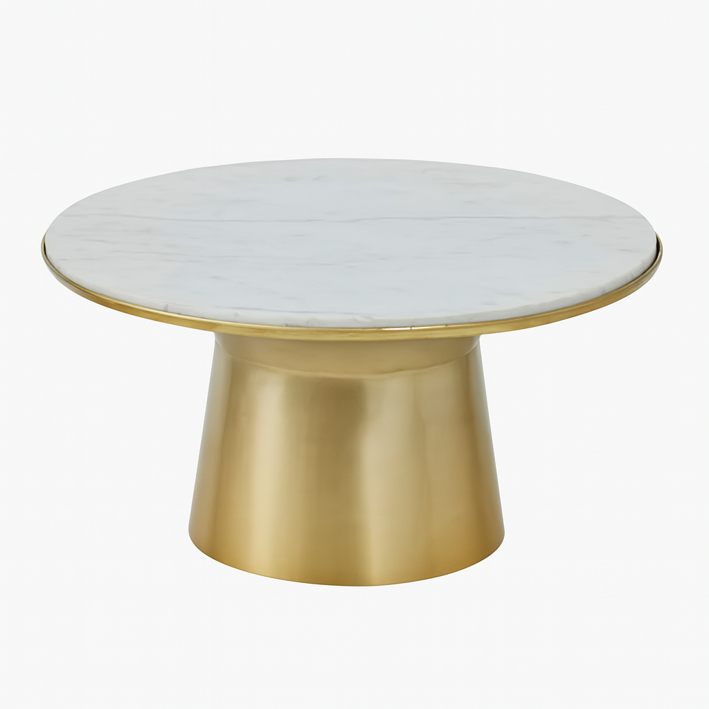 BRONTE MARBLE/MET COFFE TABLE 77X39.5CM