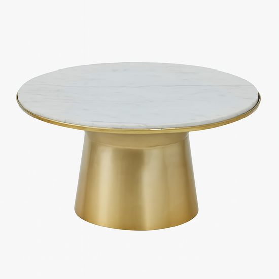 BRONTE MARBLE/MET COFFE TABLE 77X39.5CM