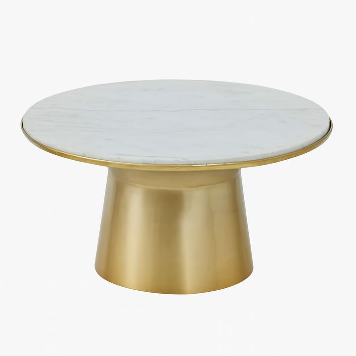 BRONTE MARBLE/MET COFFE TABLE 77X39.5CM