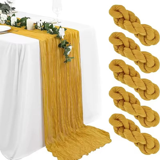 Amber Luxe Pleated Table Runner