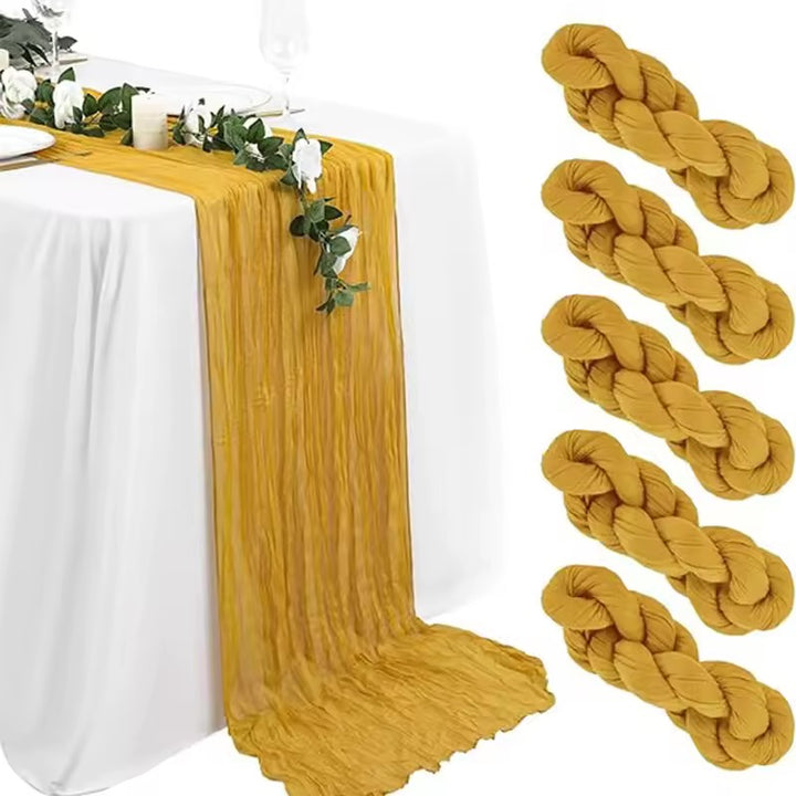 Amber Luxe Pleated Table Runner