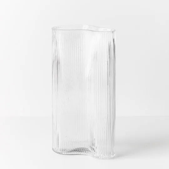 Curved ripple vase