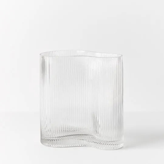 Curved ripple vase