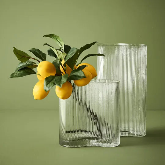 Curved ripple vase