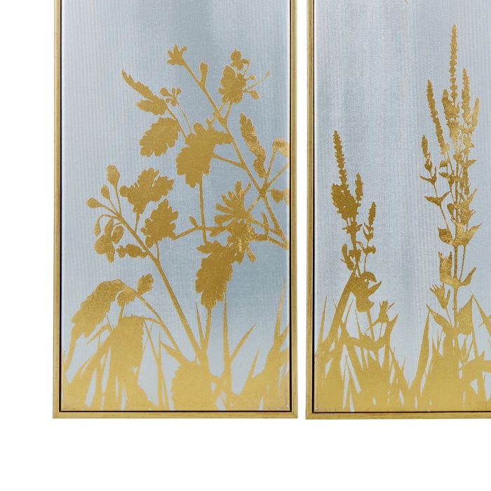 SOCIETY HOME METALLIC INK WALL ART SILVER & GOLD 100X100X3.8CM