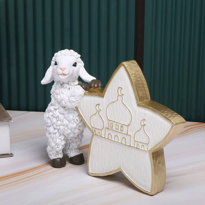Eid Lamb & Mosque Star Ornament