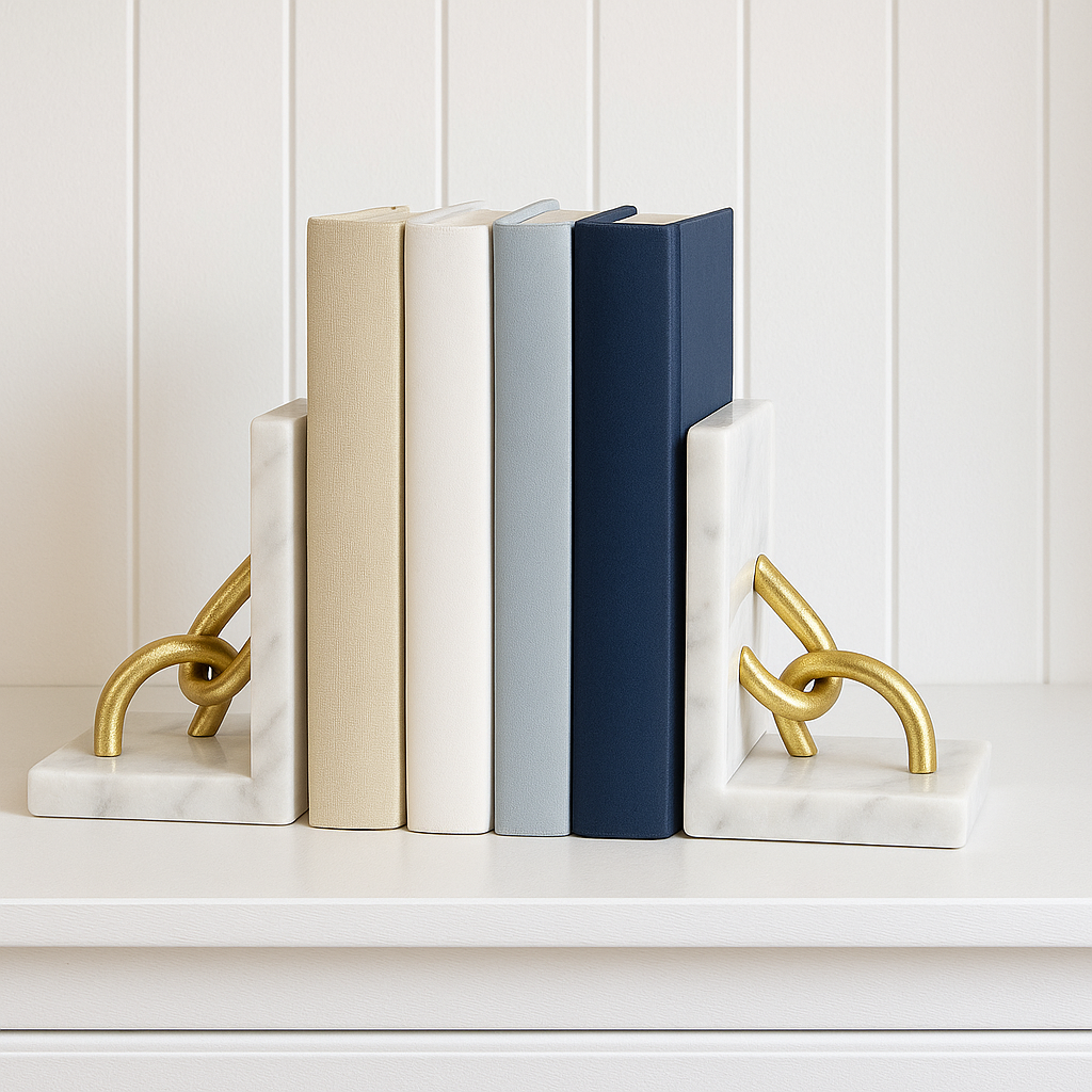 Marble Link BookEnds