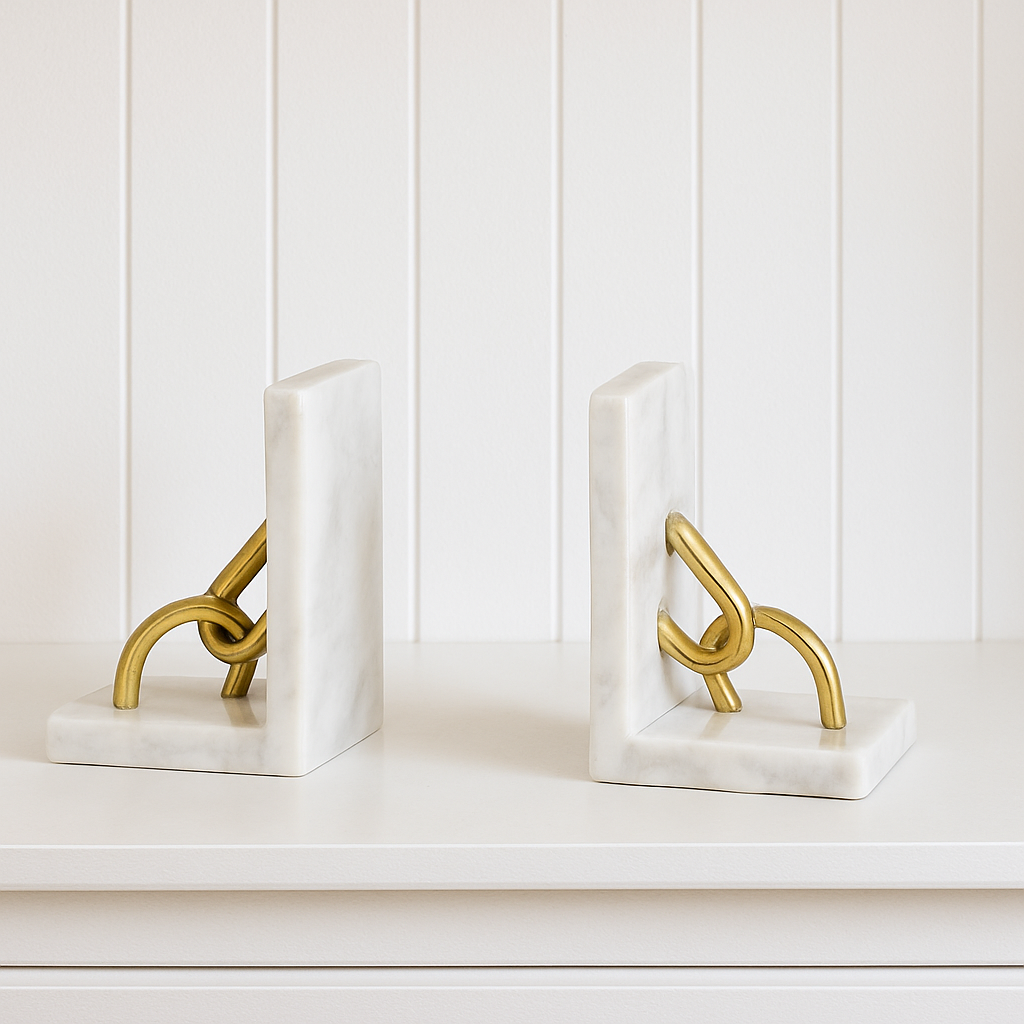 Marble Link BookEnds