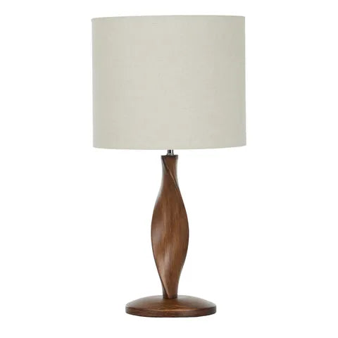 Walnut Twist Table Lamp