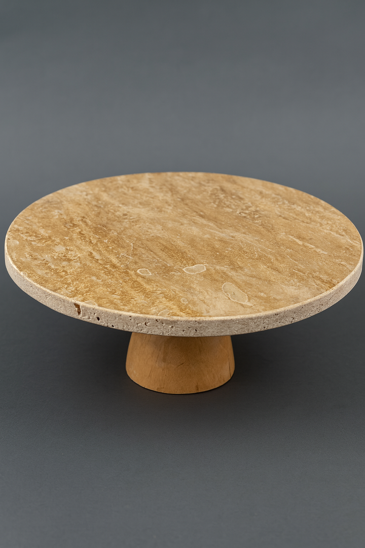 Travertine Cake Stand