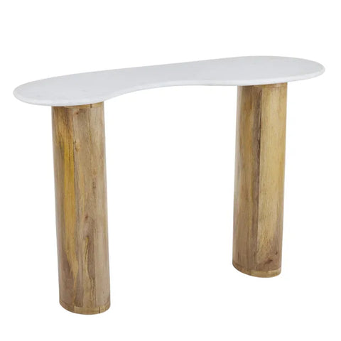 COMO MARBLE/WOOD CONSOLE 120X36X79CM