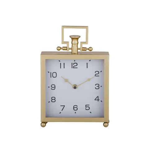 BELLA METAL DESK CLOCK 19.5X28.5CM GOLD