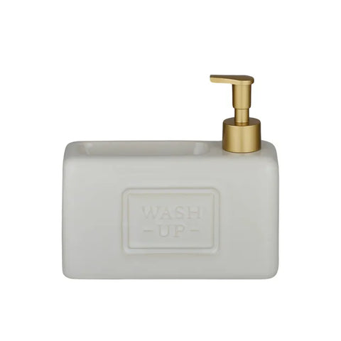 WASH UP CERAMIC DISPENSER 18X7X16CM WHT