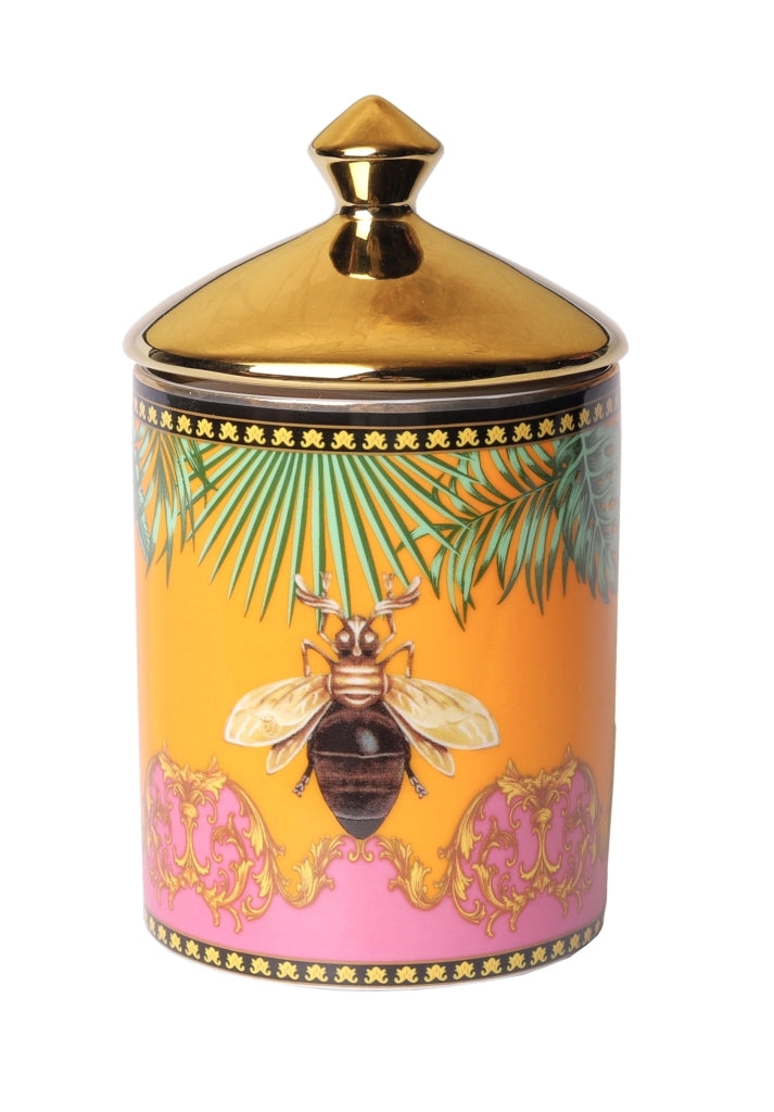 Honey bee candle in jar