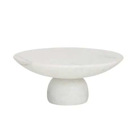 OTIS MARBLE CAKE STAND 30X30X13CM WHITE