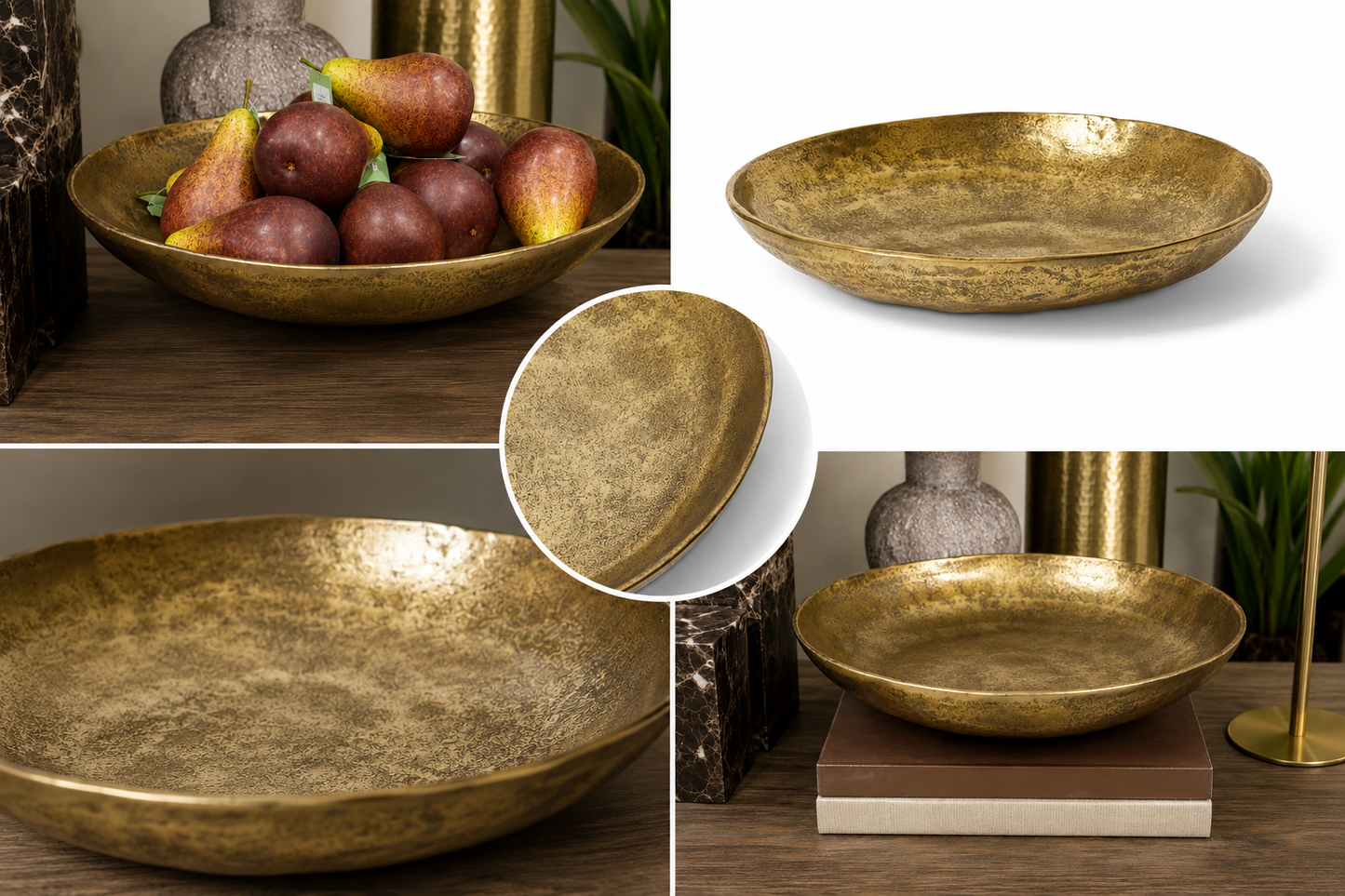 Soleil Antique Gold Bowl
