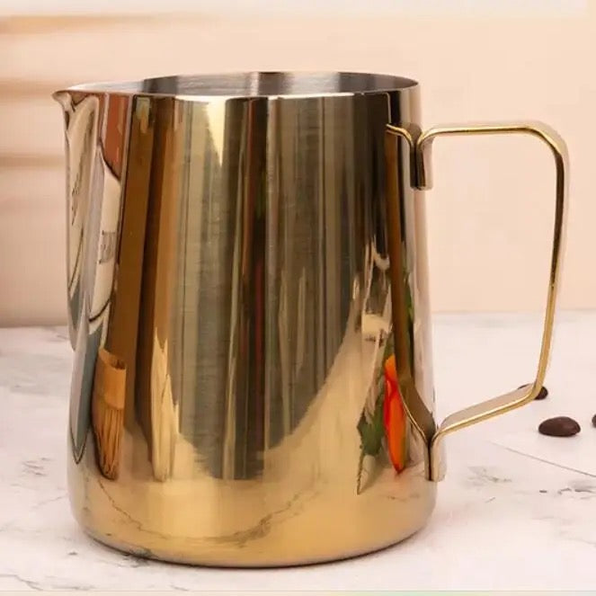 Gold stainless steel milk jug