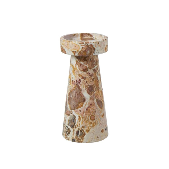 GRAND DESIGNS CARPRANI MARBLE CANDLE HOLDER BEIGE