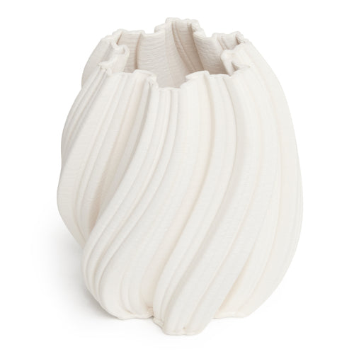 EMMA WHITE VASE 21CM