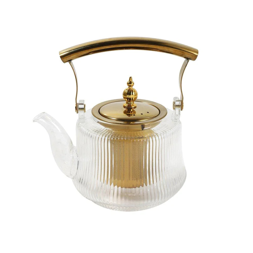 Glass Tea Pot kettle with Strainer Infuser 1.2 Litre