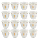 Ceramic Coffee Cawa Shafee Cup Set of 12 Pcs Abstract Design 80 ml