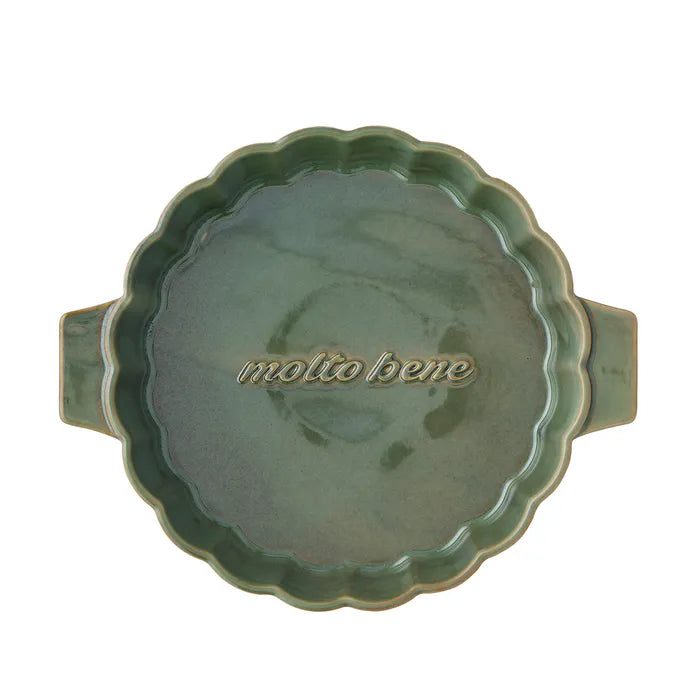 Molto Bene Scalloped Baker Dish – Sage Green