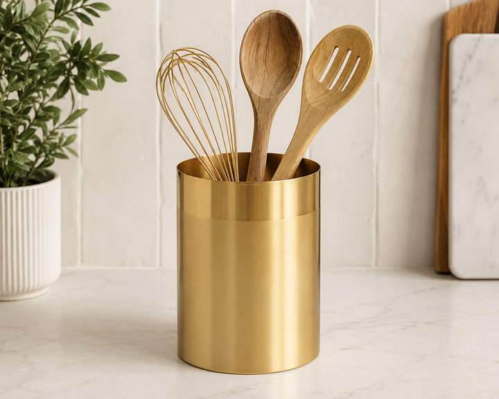 Laton Gold Utensil Holder