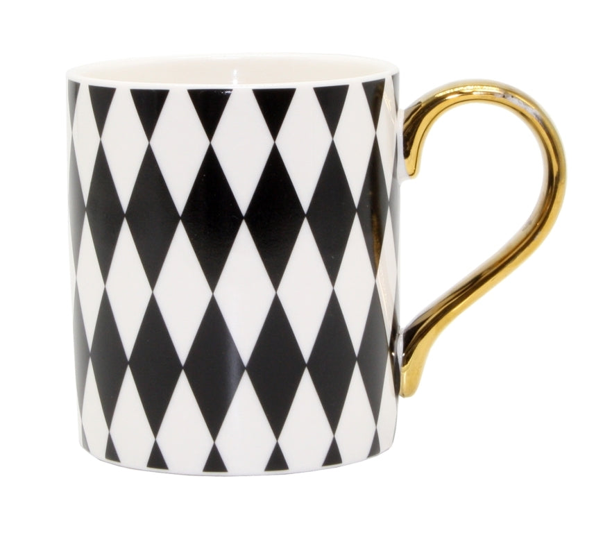 Diamond check mug