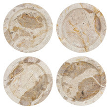 4 Piece Carprani Marble Coaster Set