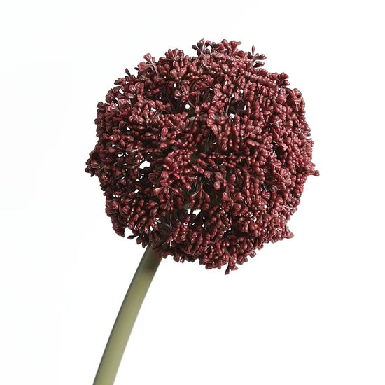 Burgundy Faux Allium Ball Flower