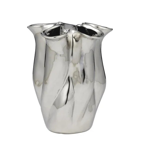 ARGENT CERAMIC VASE 19.5X24.5CM SILVER