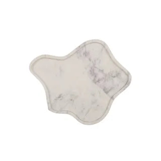 PUDDLE MARBLE TRAY 20X24CM WHITE