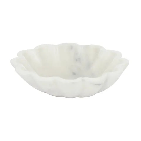 FLOR MARBLE BOWL 20X20X5CM WHITE