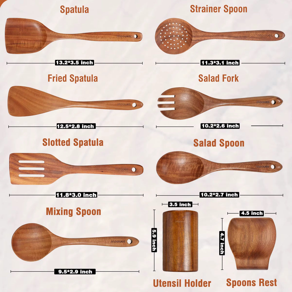 Wooden utensil set